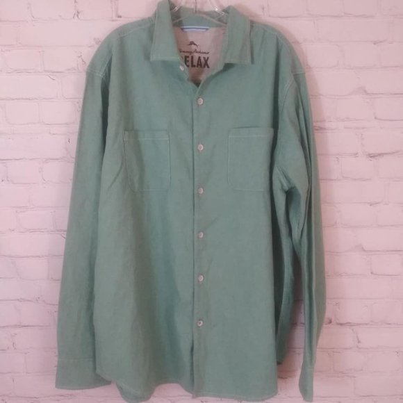 Tommy Bahama RELAX Seaside Flannel Shirt Sz XLT - Picture 8 of 12